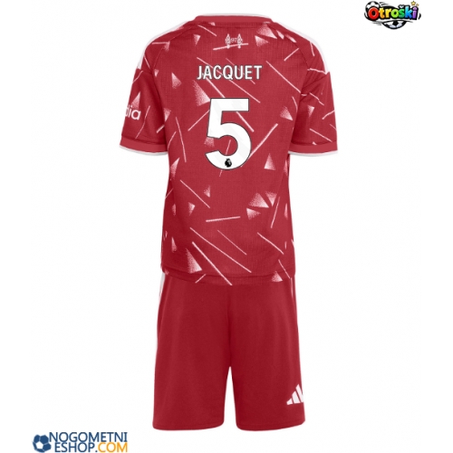Otroški Nogometni dresi Liverpool Jeremy Jacquet #5 Domači 2026-27 Kratek Rokav (+ Kratke hlače)